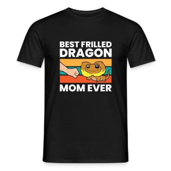 Best Frilled Dragon Mom Ever - Men's T-Shirt - black - Front - AI Model Male 178 light (178cm)