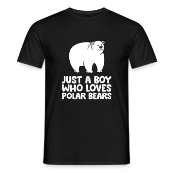 Just a Boy Who Loves Polar Bears - Men's T-Shirt - black - Front - AI Model Male 178 light (178cm)