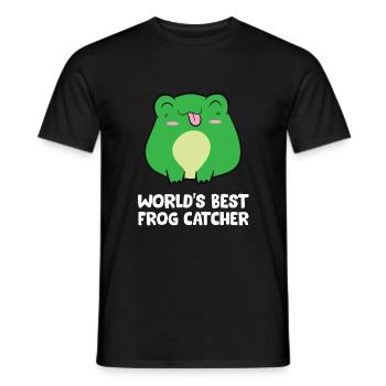 Lustiger Froschjäger Der beste Froschfänger der - Männer T-Shirt - Schwarz - Vorne - AI Model Male 178 light (178cm)