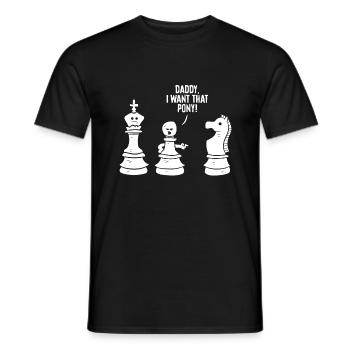 Schach-Ritter Daddy Ich will das Pony Lustiges - Männer T-Shirt - Schwarz - Vorne - AI Model Male 178 light (178cm)