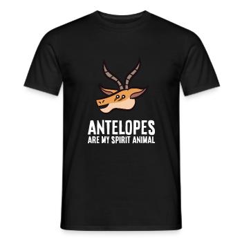 Antilopen sind mein Seelentier - Männer T-Shirt - Schwarz - Vorne - AI Model Male 178 light (178cm)