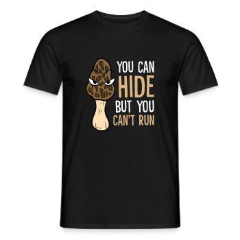 Morchelpilzjäger Du kannst dich verstecken, aber - Männer T-Shirt - Schwarz - Vorne - AI Model Male 178 light (178cm)