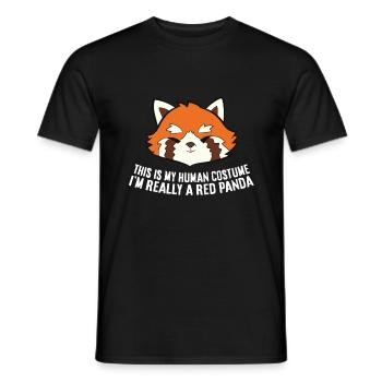 Das ist mein menschliches Kostüm Ich bin wirklich - Männer T-Shirt - Schwarz - Vorne - AI Model Male 178 light (178cm)
