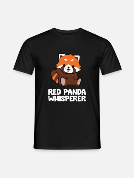 Roter Panda-Flüsterer Süßer Roter Panda - Männer T-Shirt - Schwarz