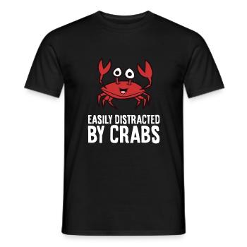 Crab Easily Distracted By Crabs - Men's T-Shirt - black - Front - AI Model Male 178 light (178cm)