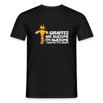 Giraffen sind fantastisch Ich bin fantastisch, - Männer T-Shirt - Schwarz - Vorne - AI Model Male 178 light (178cm)