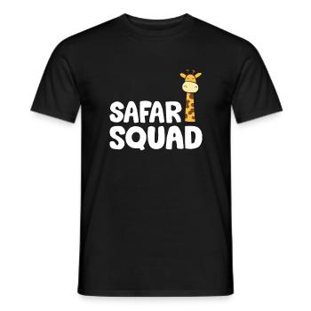 Africa Safari Squad Funny Giraffe - Men's T-Shirt - black - Front - AI Model Male 178 light (178cm)