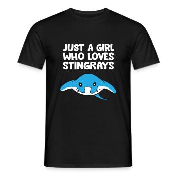 Just a Girl Who Loves Stingrays - Men's T-Shirt - black - Front - AI Model Male 178 light (178cm)