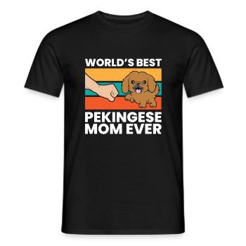 Weltbeste Pekinesen-Mama Pekinesen-Hundemama - Männer T-Shirt - Schwarz - Vorne - AI Model Male 178 light (178cm)