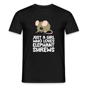 Just a Girl Who Loves Elephant Shrews - Men's T-Shirt - black - Front - AI Model Male 178 light (178cm)