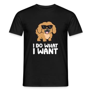 Pekingese Dog I Do What I Want Cute Pekingese - Men's T-Shirt - black - Front - AI Model Male 178 light (178cm)