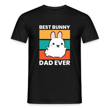 Meilleur papa jamais mignon Rabbit Papa - T-shirt homme - noir - Devant - AI Model Male 178 light (178cm)