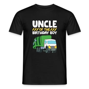 Oncle du camion à ordures du garçon d’anniversaire - T-shirt homme - noir - Devant - AI Model Male 178 light (178cm)