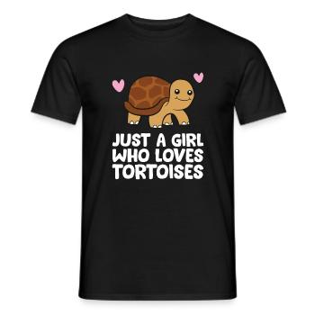 Just a Girl Who Loves Tortoises - Men's T-Shirt - black - Front - AI Model Male 178 light (178cm)