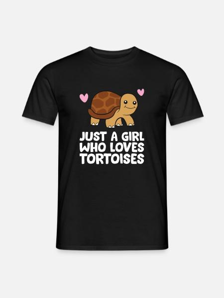 Just a Girl Who Loves Tortoises - Men's T-Shirt - black