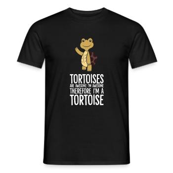 Tortoises Are Awesome. I'm Awesome Therefore I'm - Men's T-Shirt - black - Front - AI Model Male 178 light (178cm)