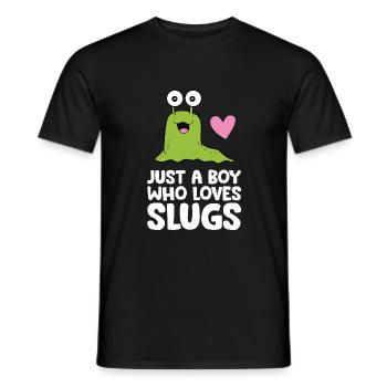 Just a Boy Who Loves Slugs - Men's T-Shirt - black - Front - AI Model Male 178 light (178cm)