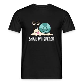 Snail Whisperer Love Snails - Men's T-Shirt - black - Front - AI Model Male 178 light (178cm)