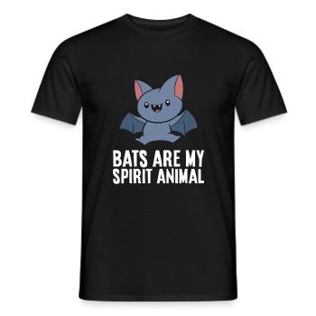 Les chauves-souris sont mon animal d’âme - T-shirt homme - noir - Devant - AI Model Male 178 light (178cm)