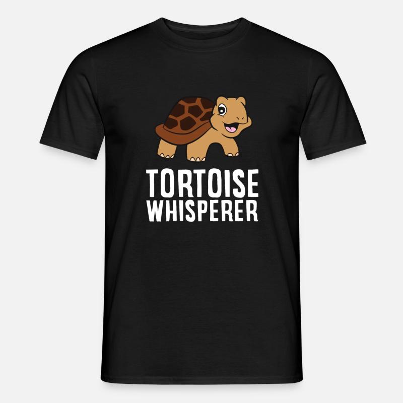 Schildkrötenflüsterer Lustiger - Männer T-Shirt - Schwarz