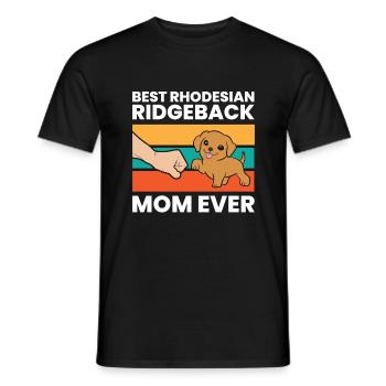 Best Rhodesian Ridgeback Mom Ever - Men's T-Shirt - black - Front - AI Model Male 178 light (178cm)