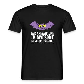 Fledermäuse sind fantastisch Ich bin fantastisch, - Männer T-Shirt - Schwarz - Vorne - AI Model Male 178 light (178cm)