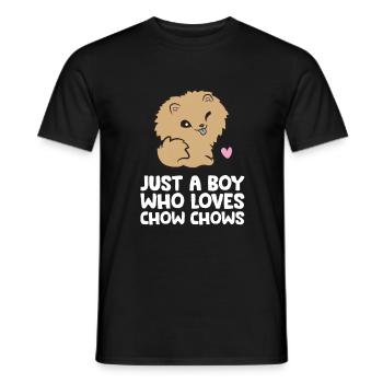 Juste un garçon qui aime Chow Chows - T-shirt homme - noir - Devant - AI Model Male 178 light (178cm)