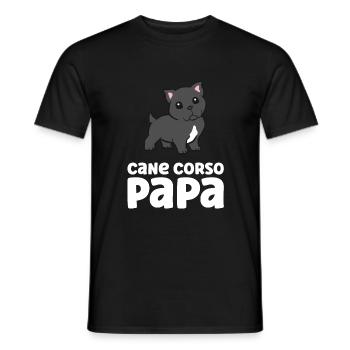 Cane Corso Dad Funny Cane Corso Dog - Men's T-Shirt - black - Front - AI Model Male 178 light (178cm)
