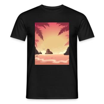 Vietnam Beach - Männer T-Shirt - Schwarz - Vorne - AI Model Male 178 light (178cm)