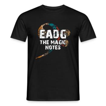 EADG les notes de basse magiques - design de basse cool - T-shirt homme - noir - Devant - AI Model Male 178 light (178cm)