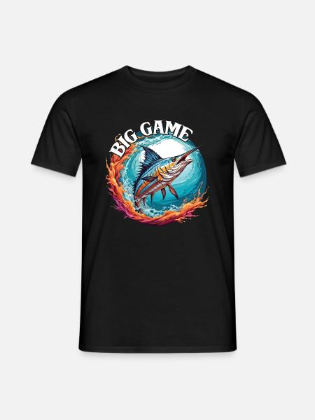 Springender Marlin Hochseefischen Tiefseefischen - Männer T-Shirt - Schwarz