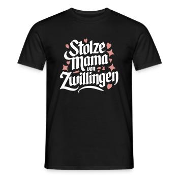 Zwillingsmama Zwillings Mutter Mama von Zwillingen - Männer T-Shirt - Schwarz - Vorne - AI Model Male 178 light (178cm)