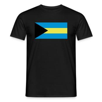 Flag of the Bahamas - Men's T-Shirt - black - Front - AI Model Male 178 light (178cm)