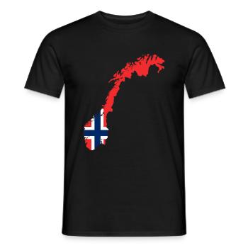 Norvège - T-shirt homme - noir - Devant - AI Model Male 178 light (178cm)