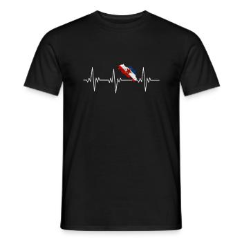 Joegoslavië Joegoslavië Balkan Vlag Hart Gift - Heren T-shirt - zwart - Voor - AI Model Male 178 light (178cm)