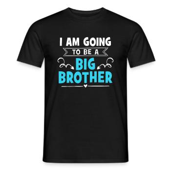 I Am Going To Be A Big Brother - Men's T-Shirt - black - Front - AI Model Male 178 light (178cm)