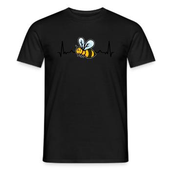 Apiculteur Abeille Miel Abeille Miel Battement de cœur - T-shirt homme - noir - Devant - AI Model Male 178 light (178cm)