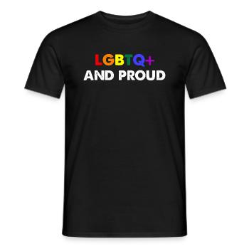 LGBTQ+ et fier - T-shirt homme - noir - Devant - AI Model Male 178 light (178cm)