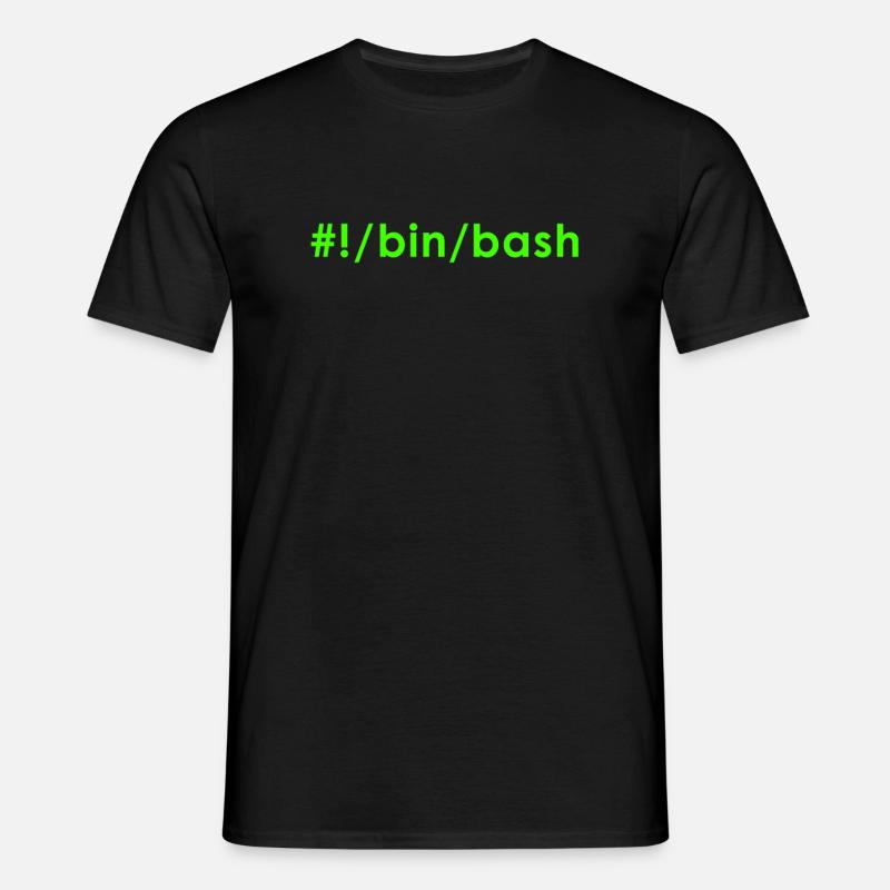 Unix Linux Bash - Männer T-Shirt - Schwarz