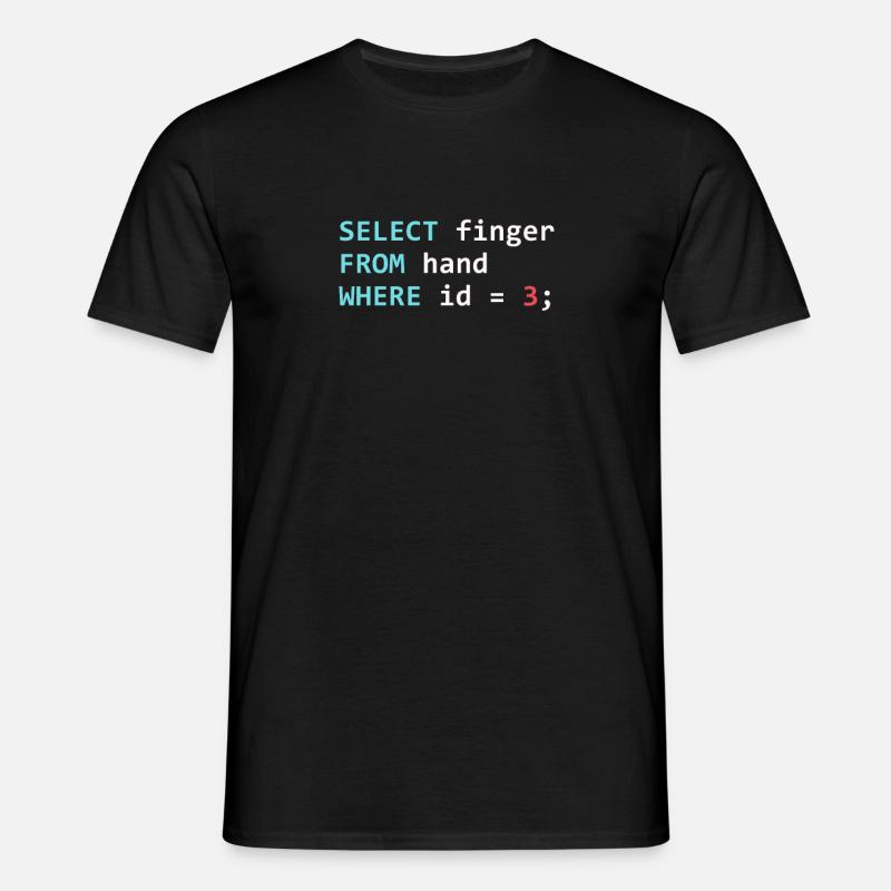 SQL Query - Männer T-Shirt - Schwarz