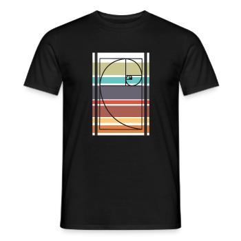 Maths de Fibonacci - T-shirt homme - noir - Devant - AI Model Male 178 light (178cm)