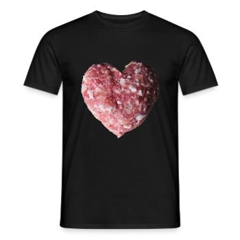 Mettherz - Männer T-Shirt - Schwarz - Vorne - AI Model Male 178 light (178cm)