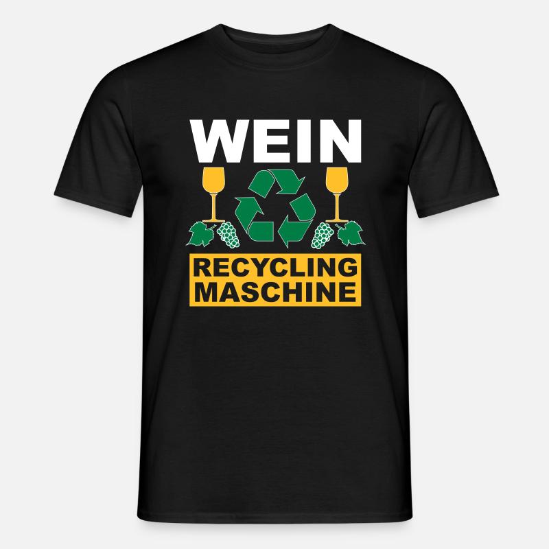 Wein - Männer T-Shirt - Schwarz