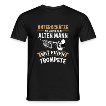 Trompette trompette cadeau - T-shirt homme - noir - Devant - AI Model Male 178 light (178cm)