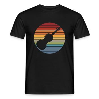 Geige Geiger Geschenk - Männer T-Shirt - Schwarz - Vorne - AI Model Male 178 light (178cm)