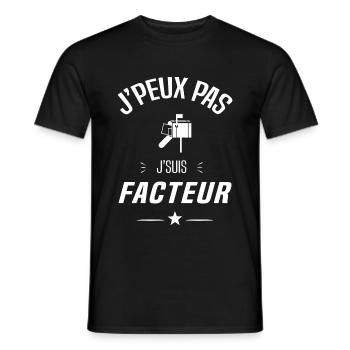 J'peux pas j'suis facteur cadeau drôle facteur - T-shirt homme - noir - Devant - AI Model Male 178 light (178cm)