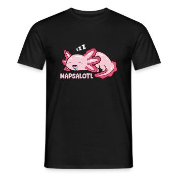 Axolotl mignon Salamandre mexicain - T-shirt homme - noir - Devant - AI Model Male 178 light (178cm)