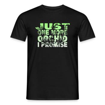 Just One More Orchid i Promise - Männer T-Shirt - Schwarz - Vorne - AI Model Male 178 light (178cm)