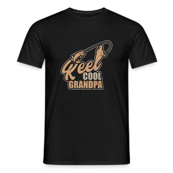 Reel Cool Opa Opa Fishing Lake Großvater - Männer T-Shirt - Schwarz - Vorne - AI Model Male 178 light (178cm)