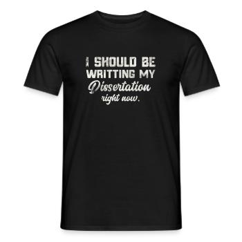 Ich sollte Doktoranden schreiben - Männer T-Shirt - Schwarz - Vorne - AI Model Male 178 light (178cm)